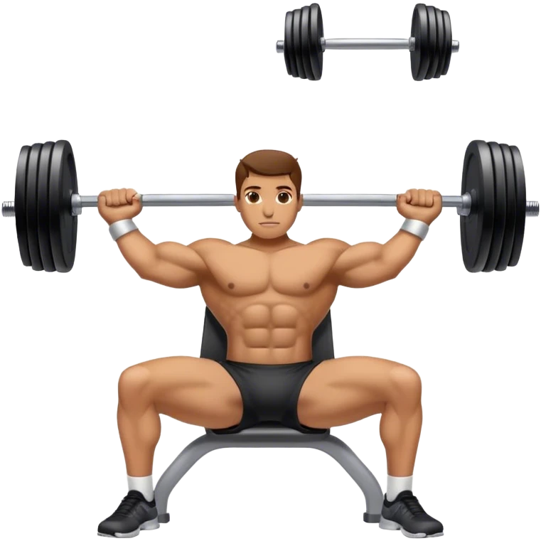 holding a heavy dumbbell in each hand to perform incline bench press emoji