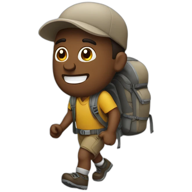 hiking-man emoji