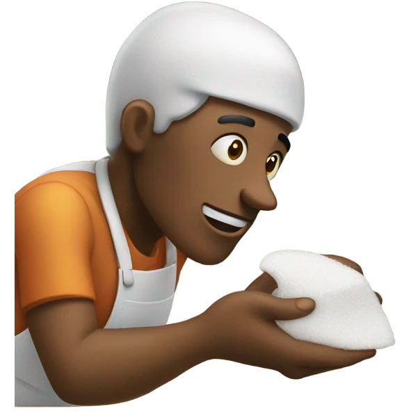 A person Grinding sugar on table with a credit card emoji