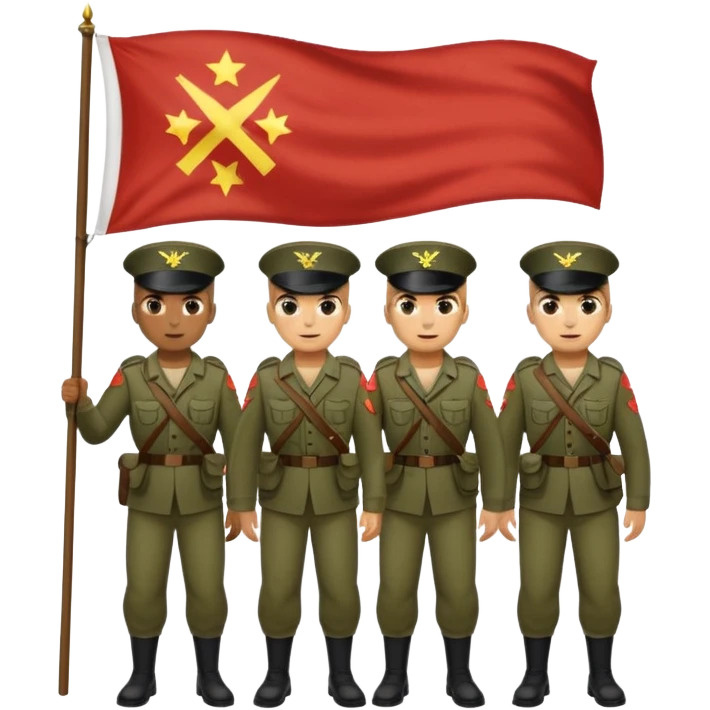 souldiers caryying flag emoji