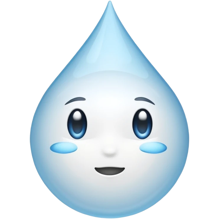 A white water drop emoji