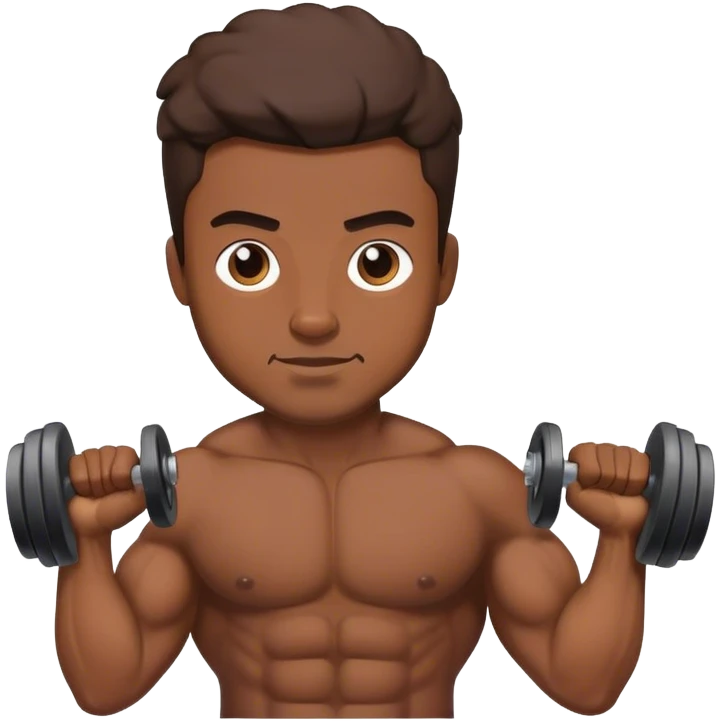 guy doing bicep curls emoji