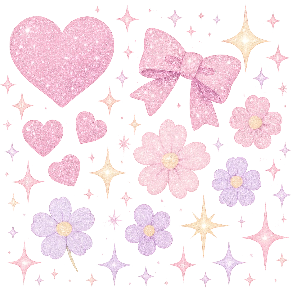 sparkling girly, glamorous and cute emoji
