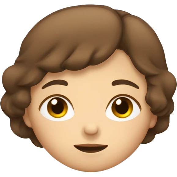 Girl with short brown hair is sleeping emoji