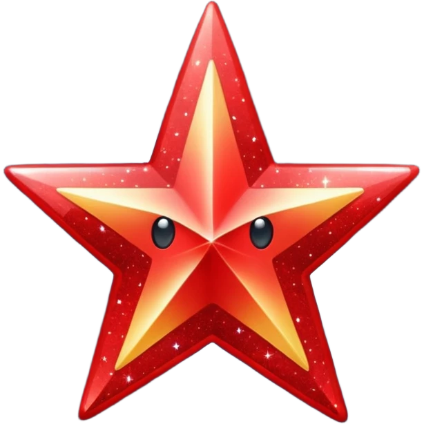 red star glitter space emoji