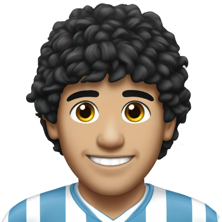 maradona argentina young smile emoji