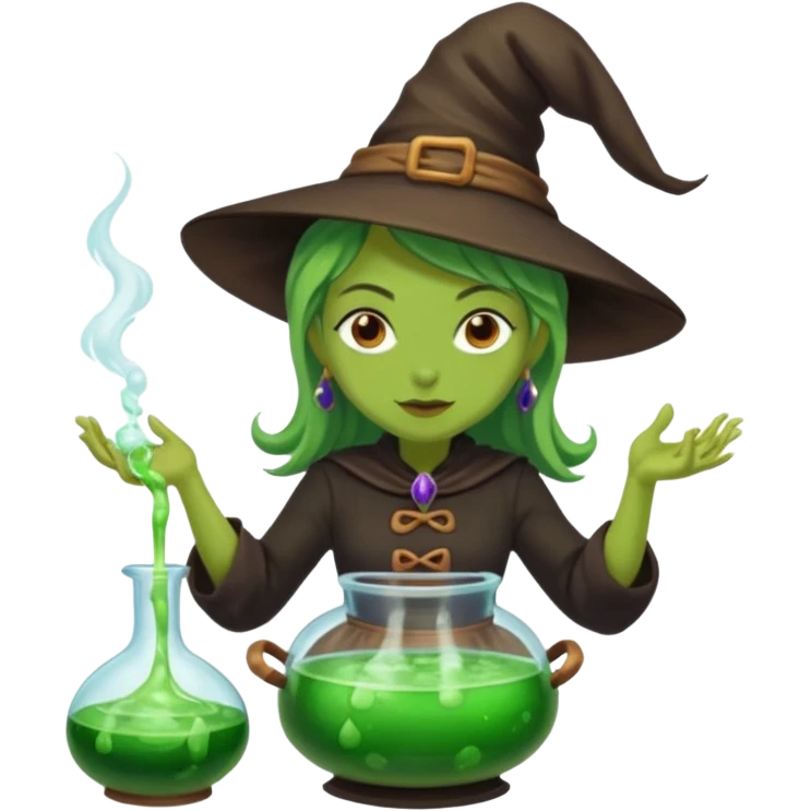 green witch cooking potion emoji