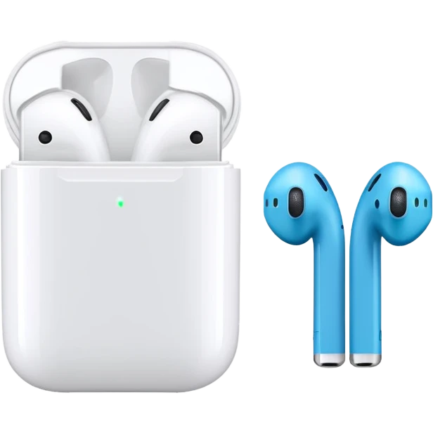 An iPhone and AirPods emoji