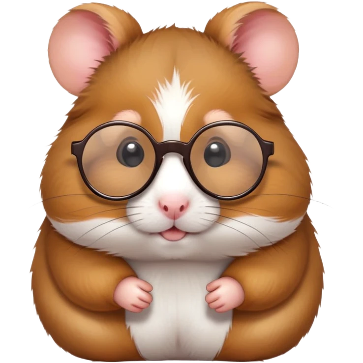 Hamster con gafas emoji