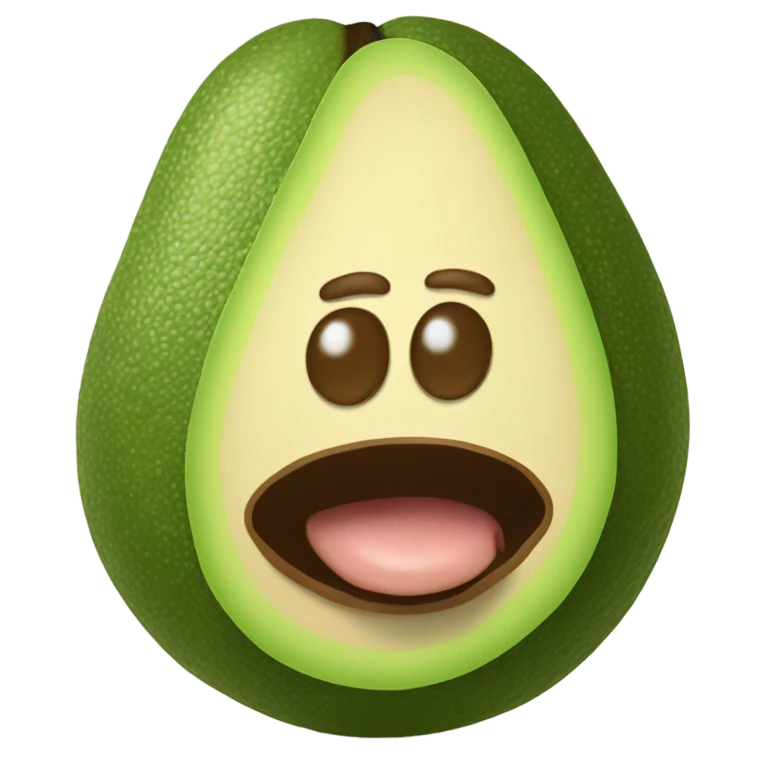 3d avocado emoji