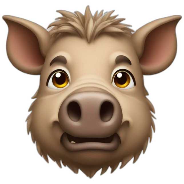 boar with one raised eyebrow emoji