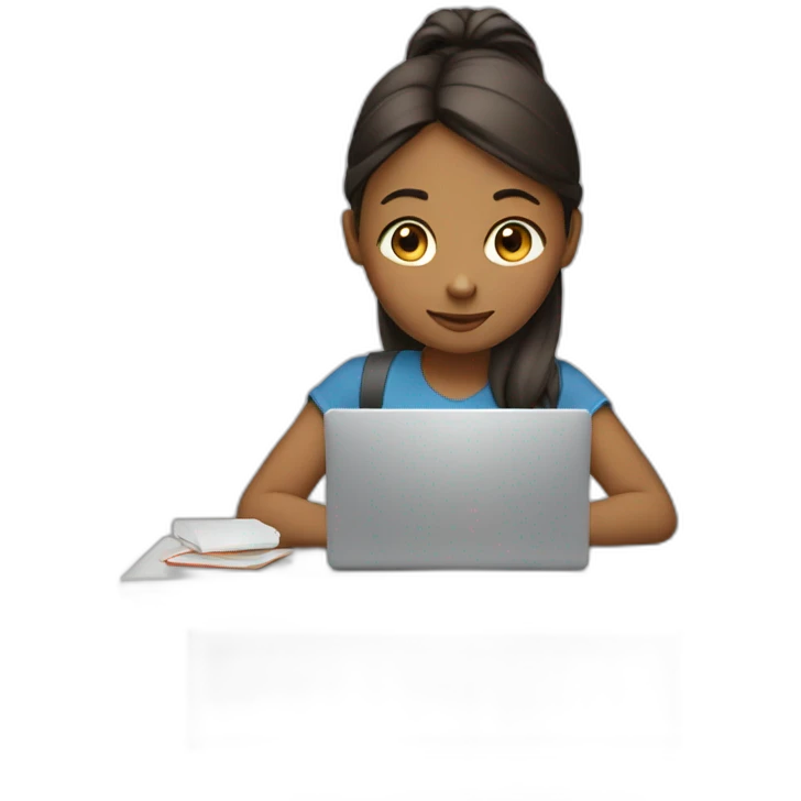 girl working on laptop emoji