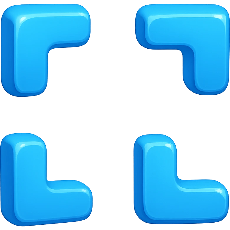 Des coins bleus 3D dans un style gamifié emoji