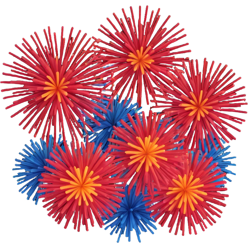 bright and festive fireworks emoji