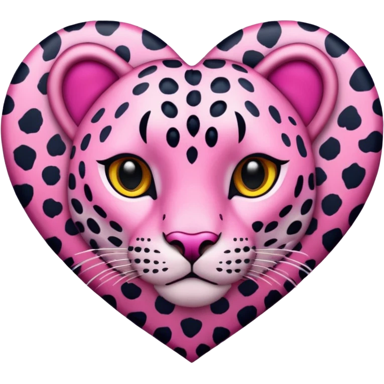 Emoji corazón leopardo rosa emoji