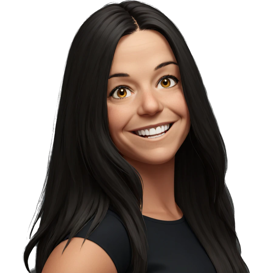 smiling girl with long hair emoji