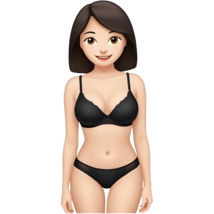 Sexy slim fully nude girl big boobs with black panty emoji