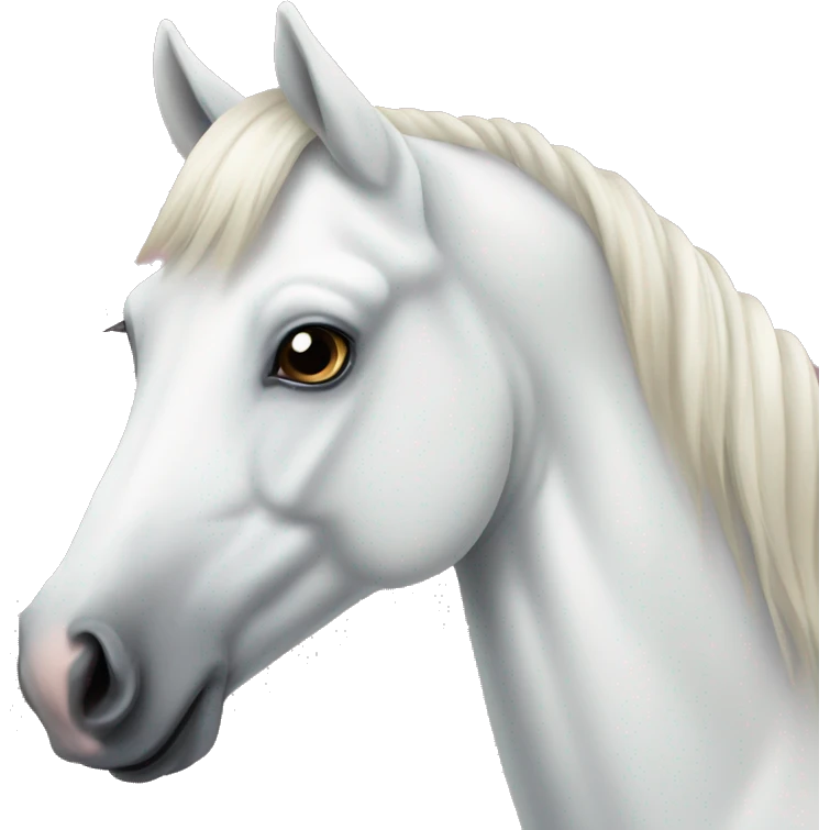Coquette white horse  emoji