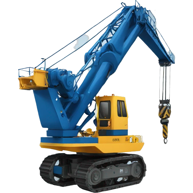 Industrial crane blue emoji