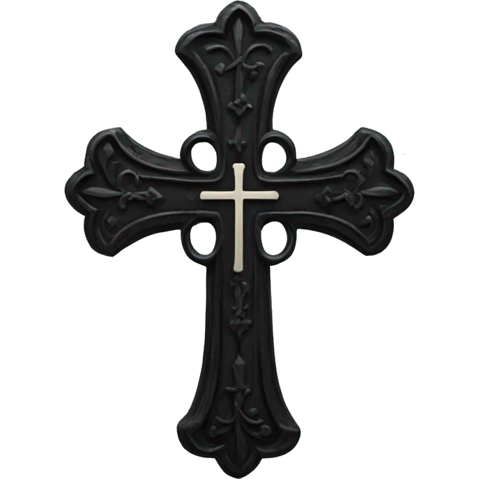black gothic cross item emoji