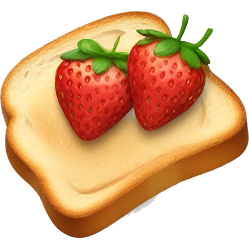 Toast with strawberries emoji