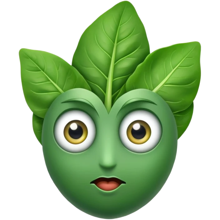 Spinach with eyes emoji