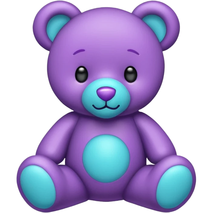 glitter purple and cian bear emoji