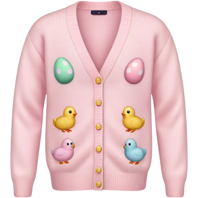 Pastel pink knit Easter cardigan  emoji
