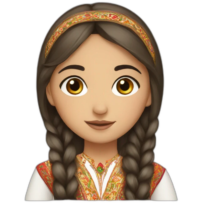 azerbaijani girl in traditional custom emoji