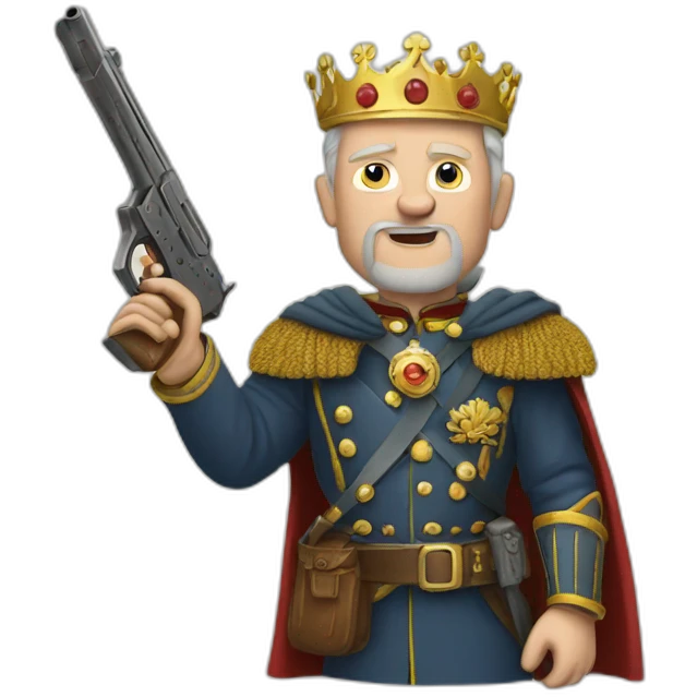 king Harald with a gun emoji