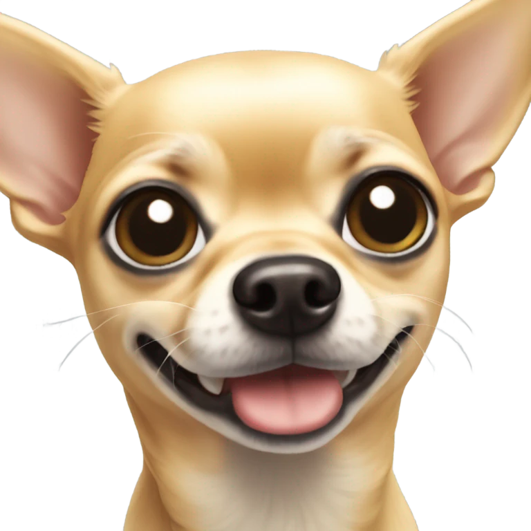 blonde chihuahua with black snout  emoji
