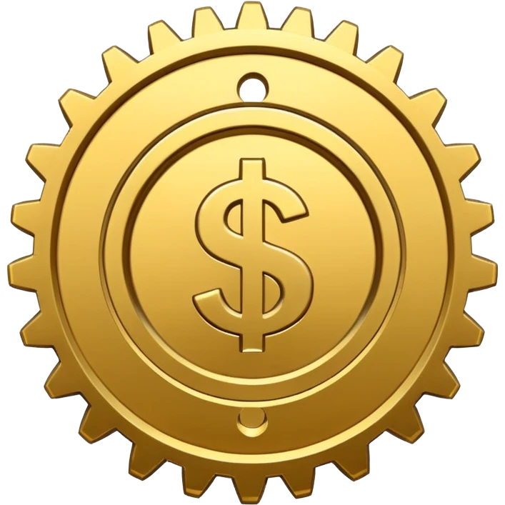 gear with dollar sign emoji
