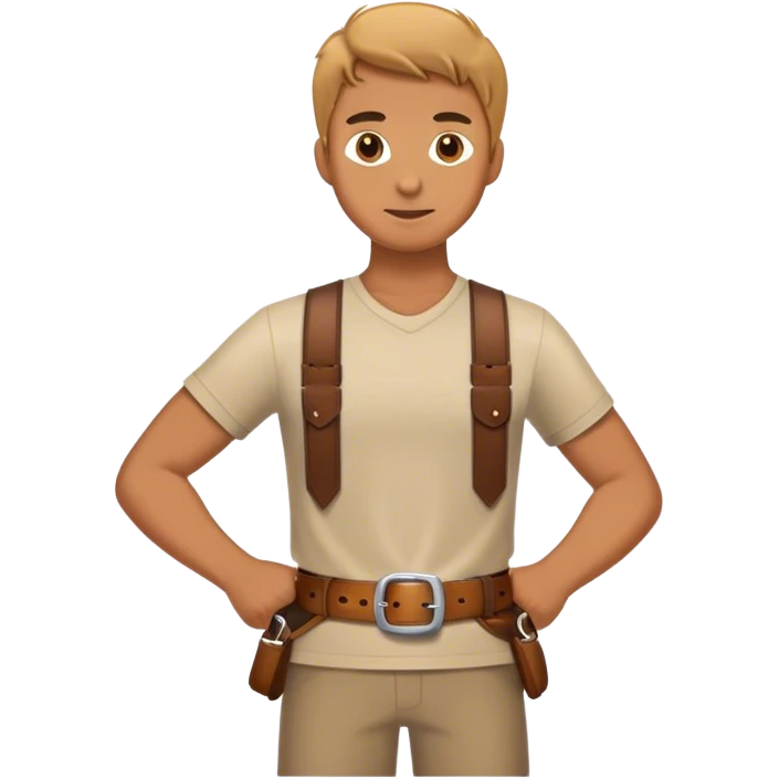 Papa qui tient une ceinture  emoji