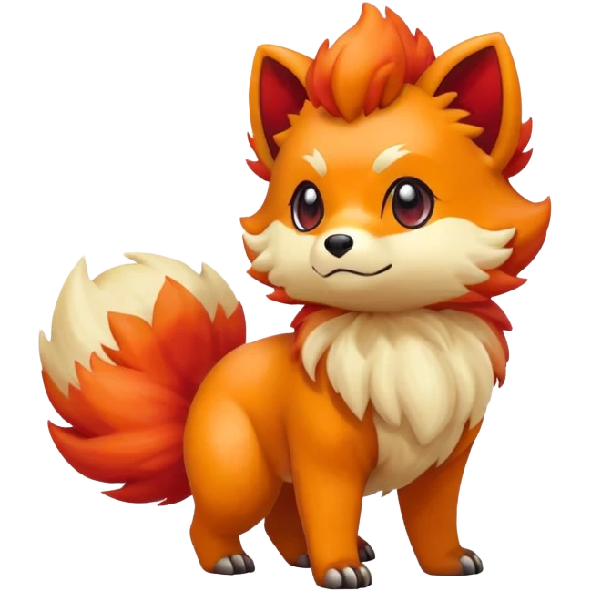 Vulpix-Growlithe-Fakémon-hybrid-creature (full body)  emoji