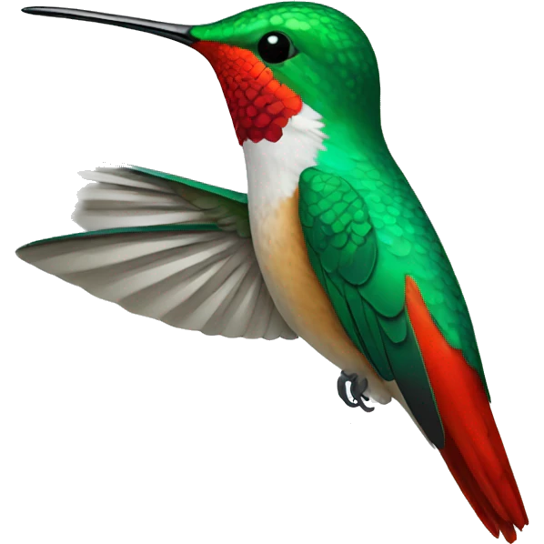 Hummingbird red emoji