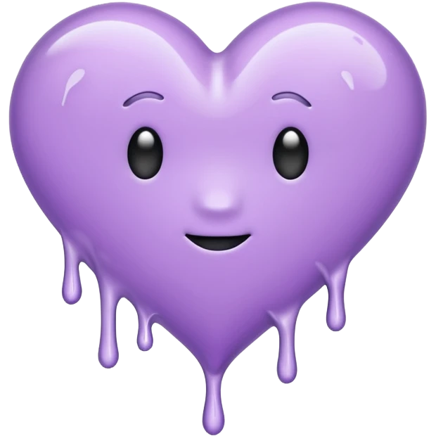 pastel Violet drippy heart emoji