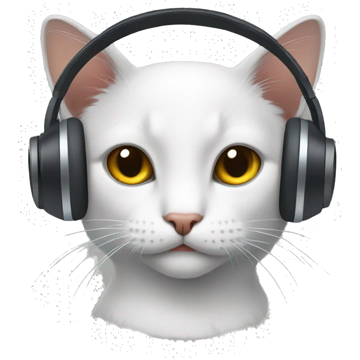 cat with headphones emoji