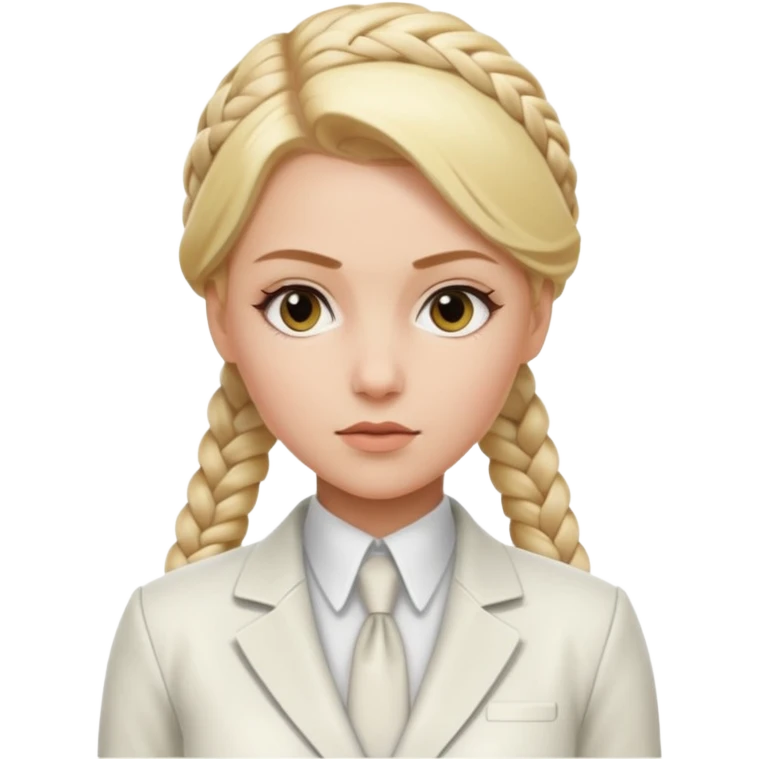 yelena belova in white widow suit with blonde hair in a braid emoji