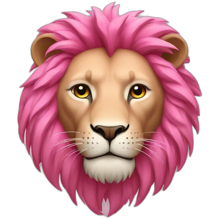 pink lion emoji