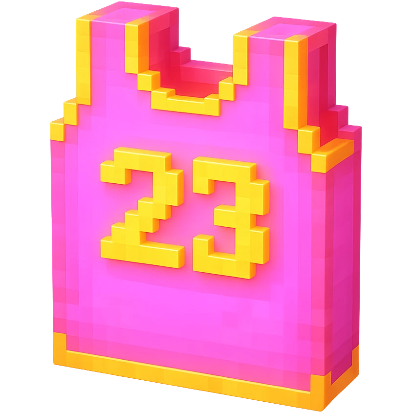 светящейся розовая баскетбольная майка с надписью "23", no background emoji