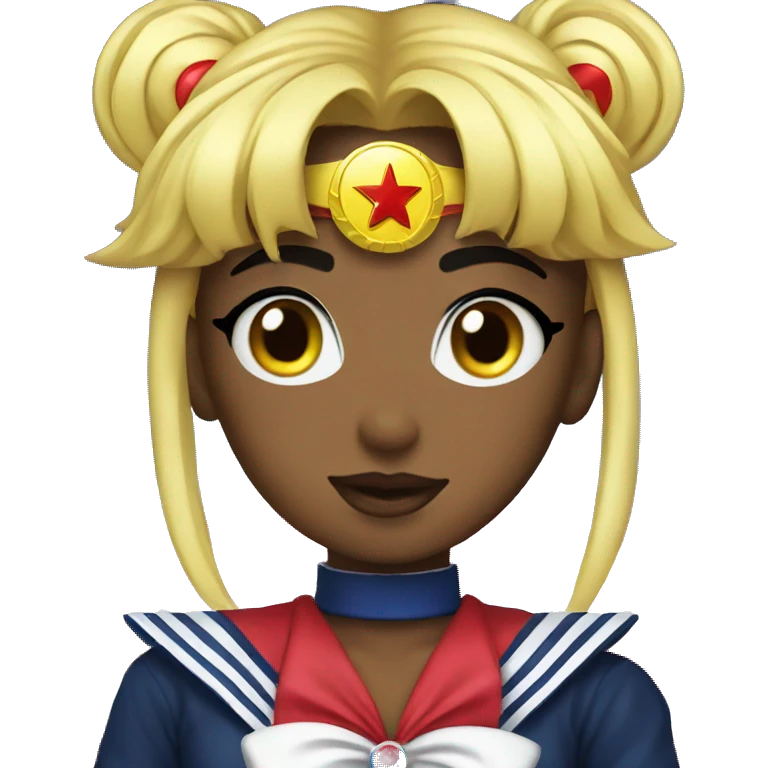 Sailor moon as an American  emoji