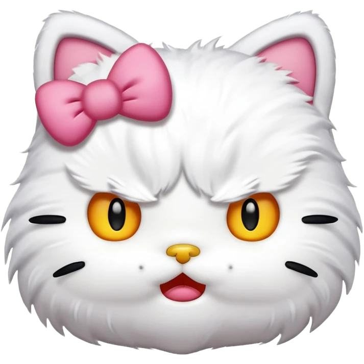 Angry hello kitty emoji