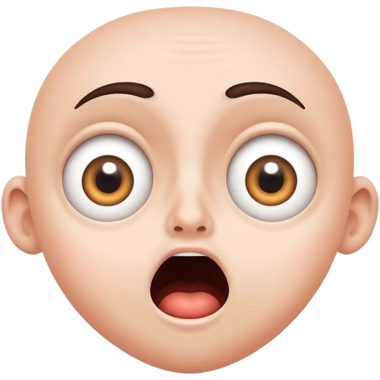 Bulging eyes with a surprised and exagge emoji