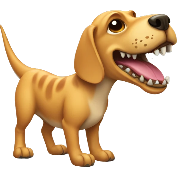 Dog with a dinosaur  emoji