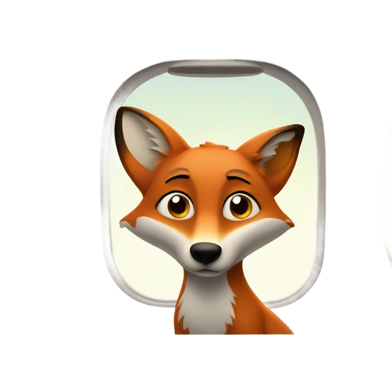 Fox in a plane emoji