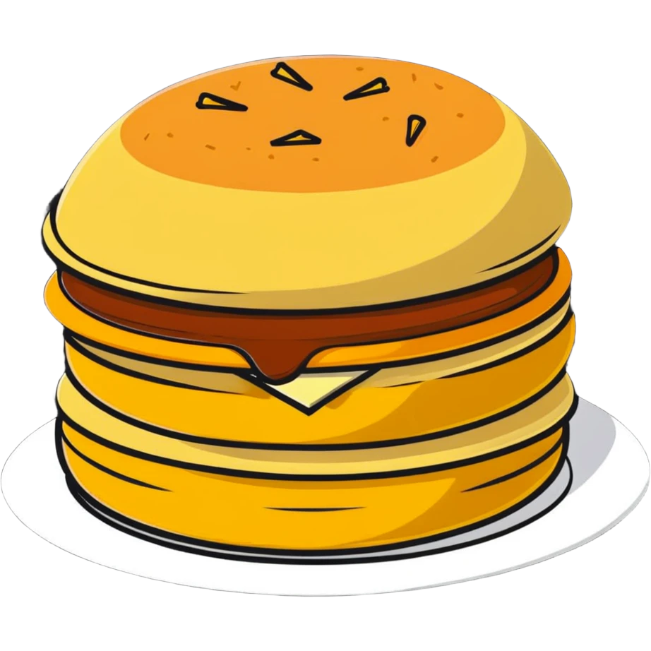 Traditional Colombian arepa with cheese, corn cake emoji