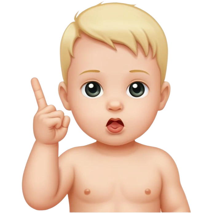 baby sticking up middle finger emoji