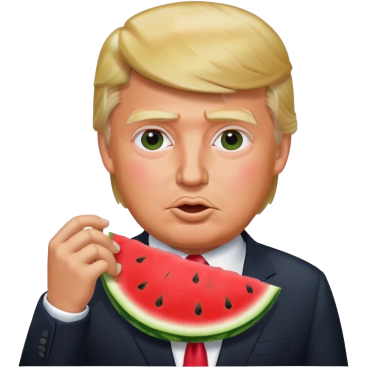 Trump eating watermelon  emoji