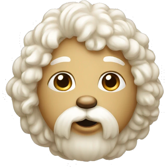White and beige doodle emoji