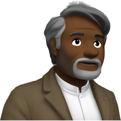 Victor Hugo in front of Notre Dame de Paris emoji